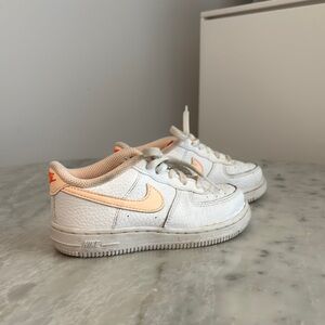 Nike Kids' White and Orange Sneakers
